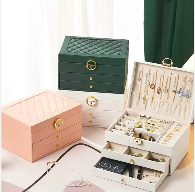 Diamond Leather Creative Jewelry Box