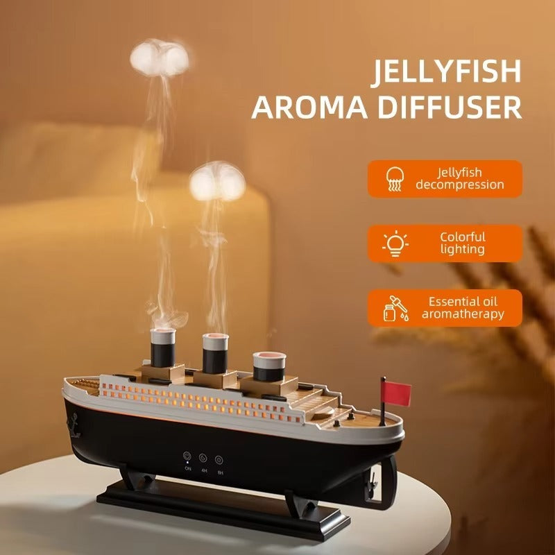 250ml Ultrasonic Jellyfish Aromatherapy Humidificador Remote Control Cool Mist Titanic Aroma Diffuser Humidifiers